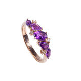 Anello Noel oro rosa ametista e diamanti