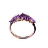 Anello Noel oro rosa ametista e diamanti