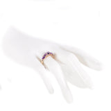 Anello Noel oro rosa ametista e diamanti