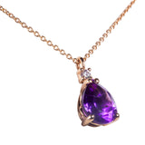 Ciondolo Noel oro rosa ametista e diamanti