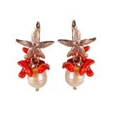 Orecchini Maris Slim Argento, corallo, perla barocca
