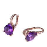 Orecchini Noel oro rosa ametista e diamanti naturali