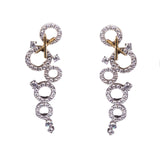 Orecchini Bubbles in oro bianco e giallo e diamanti