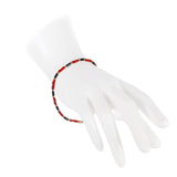 Bracciale cannette corallo rosso onice argento dorato
