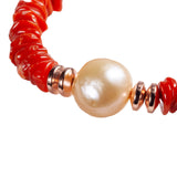 Bracciale scaglie corallo argento perla barocca
