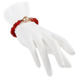 Bracciale scaglie corallo argento perla barocca
