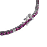 Bracciale Tennis rubini e diamanti