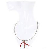 Ciondolo Ramo Corallo Crown argento dorato