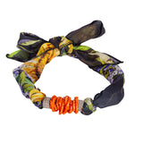 Collana Foulard cannette corallo rosso filigrana argento