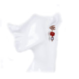 Orecchini Piscis Argento, corallo, perla barocca