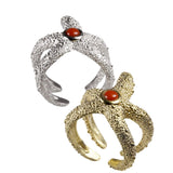 Anello Stella Marina Argento e Corallo