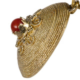 Ciondolo Corbula filigrana sarda oro corallo