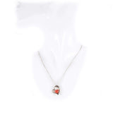 Ciondolo Cuore Light oro satinato e corallo rosso