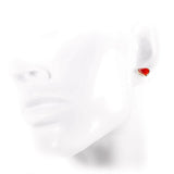 Orecchini Cuore corallo rosso e oro