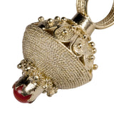 bottone sardo oro e corallo Duo Small