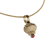 bottone sardo oro e corallo Duo Small