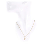 Golden silver filigree letter pendant