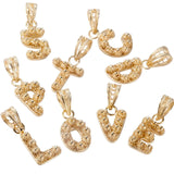 Golden silver filigree letter pendant