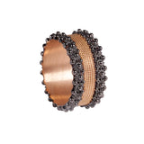 Sardinian wedding ring Azzùdu Black and pink gold