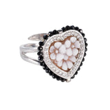 Anello cameo moderno cuore argento - Marina Ferraro Gioielli