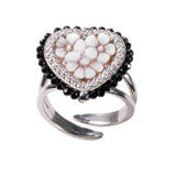 Anello cameo moderno cuore argento - Marina Ferraro Gioielli