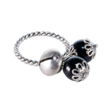 Anello charms su kokku onice e argento (su coccu) - Marina Ferraro Gioielli