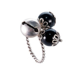 Anello charms su kokku onice e argento (su coccu) - Marina Ferraro Gioielli