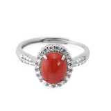Anello Classic corallo rosso e argento - Marina Ferraro Gioielli