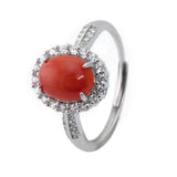 Anello Classic corallo rosso e argento - Marina Ferraro Gioielli