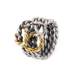 Anello Nautic - argento e ottone - Marina Ferraro Gioielli