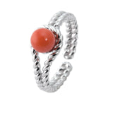 Anello Navi argento e corallo - Marina Ferraro Gioielli