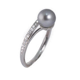 Anello Parametric perla Grigia argento zirconi - Marina Ferraro Gioielli