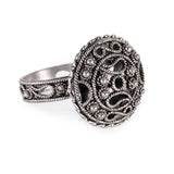 Anello Pintadera N filigrana argento brunito - Marina Ferraro Gioielli