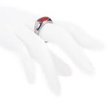 Anello Pure Argento e Corallo Rosso - Marina Ferraro Gioielli