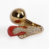 Anello Seaflame con corallo rubrum - Marina Ferraro Gioielli