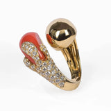 Anello Seaflame con corallo rubrum - Marina Ferraro Gioielli
