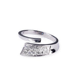 Anello Vertù oro bianco diamanti - Marina Ferraro Gioielli