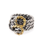 Anello Nautic - argento e ottone - Marina Ferraro Gioielli