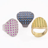 fascia in argento 925 e zirconi colorati - Marina Ferraro Gioielli