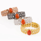 fedina Sarda a fascia, in argento, zirconi e corallo - Marina Ferraro Gioielli