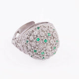 anello sardo argento 925 e zirconi - Marina Ferraro Gioielli