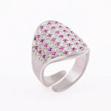 fascia in argento 925 e zirconi colorati | Corallo Rubrum sardo Marina Ferraro Gioielli