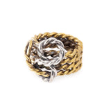 Anello Nautic - argento e ottone - Marina Ferraro Gioielli