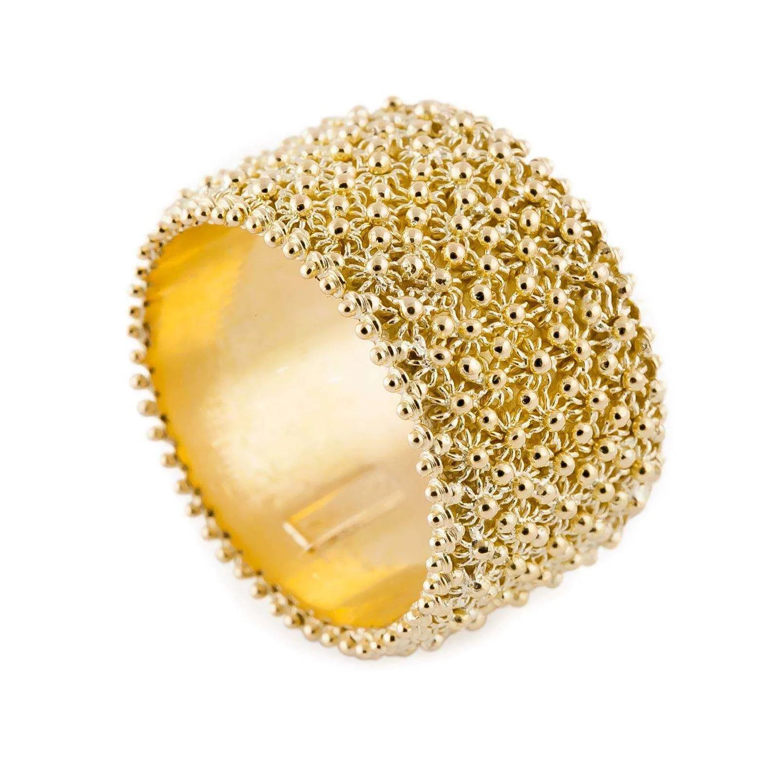 fede sarda in oro a fascia Corallo rosso Rubrum Marina Ferraro