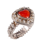 Anello Su' Core S filigrana argento e corallo rosso - Marina Ferraro Gioielli