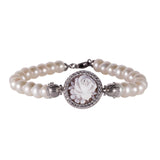 Bracciale Cameo Perle coltivate e Argento - Marina Ferraro Gioielli