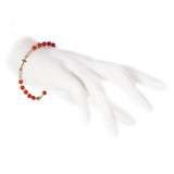 Bracciale rosario moderno oro giallo e corallo rosso - Marina Ferraro Gioielli