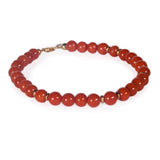 Bracciale sfere (6mm) corallo rosso e oro - Marina Ferraro Gioielli