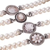 Bracciale Cameo Perle coltivate e Argento - Marina Ferraro Gioielli