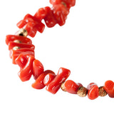Collana Corallo Rosso Sardegna (Rubrum) e argento dorato - Marina Ferraro Gioielli